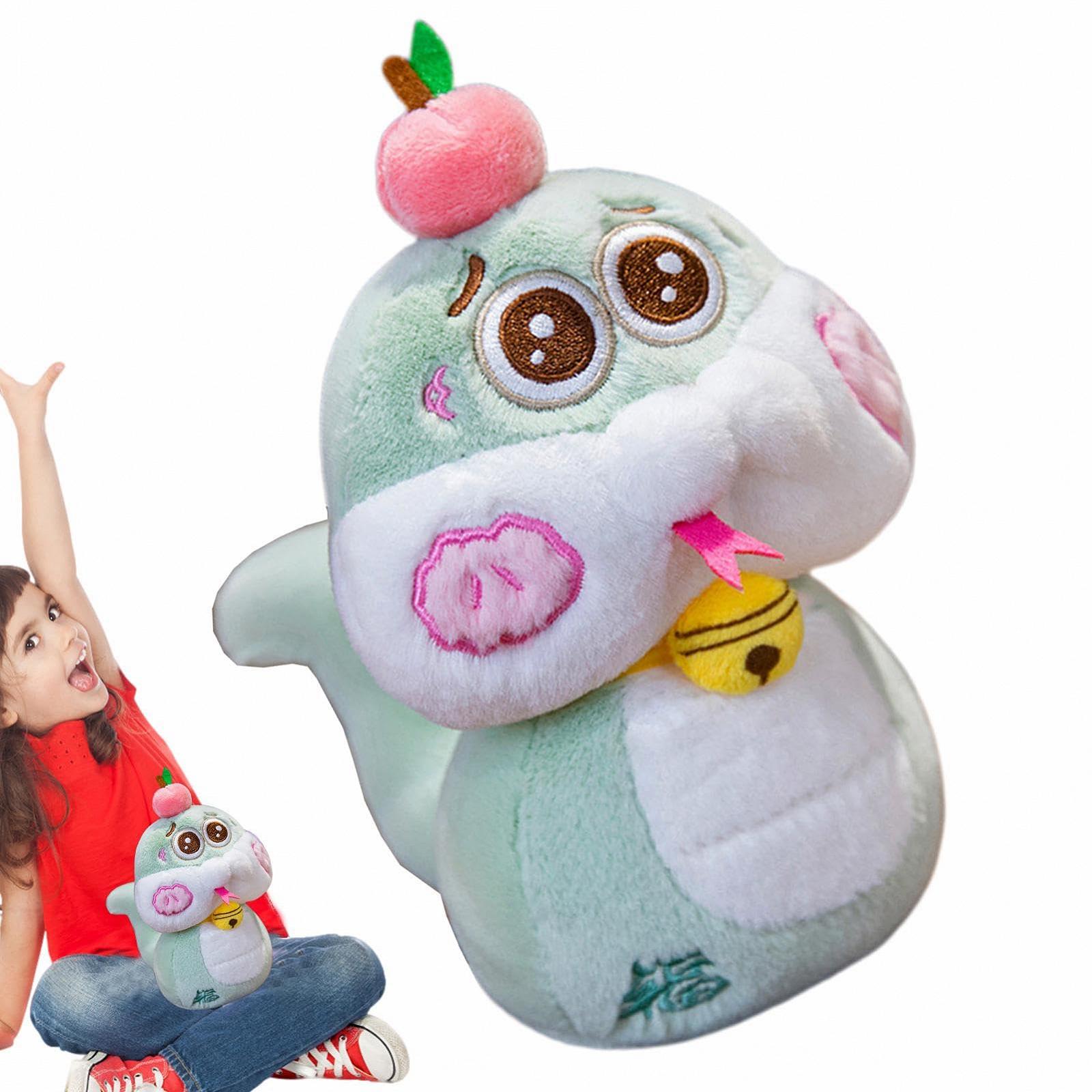 Игрушка плюшевая Змея 2025 11 дюймов Китайская Счастливая змея с милым выражением лица, фото №7