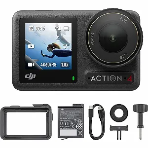 Екшн-камера DJI Osmo Action 4 Essential Combo / 10Мп / 4К / 240fps / Wi-Fi / Bluetooth / Водонепроникна / Чорна - Фото 1