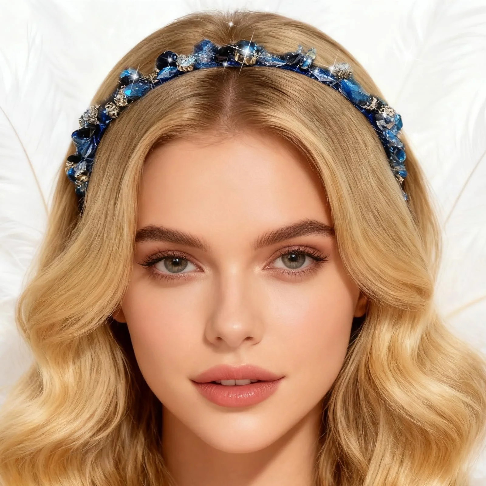 Набір з 3 обручів на голову з блискучими стразами, фото №5