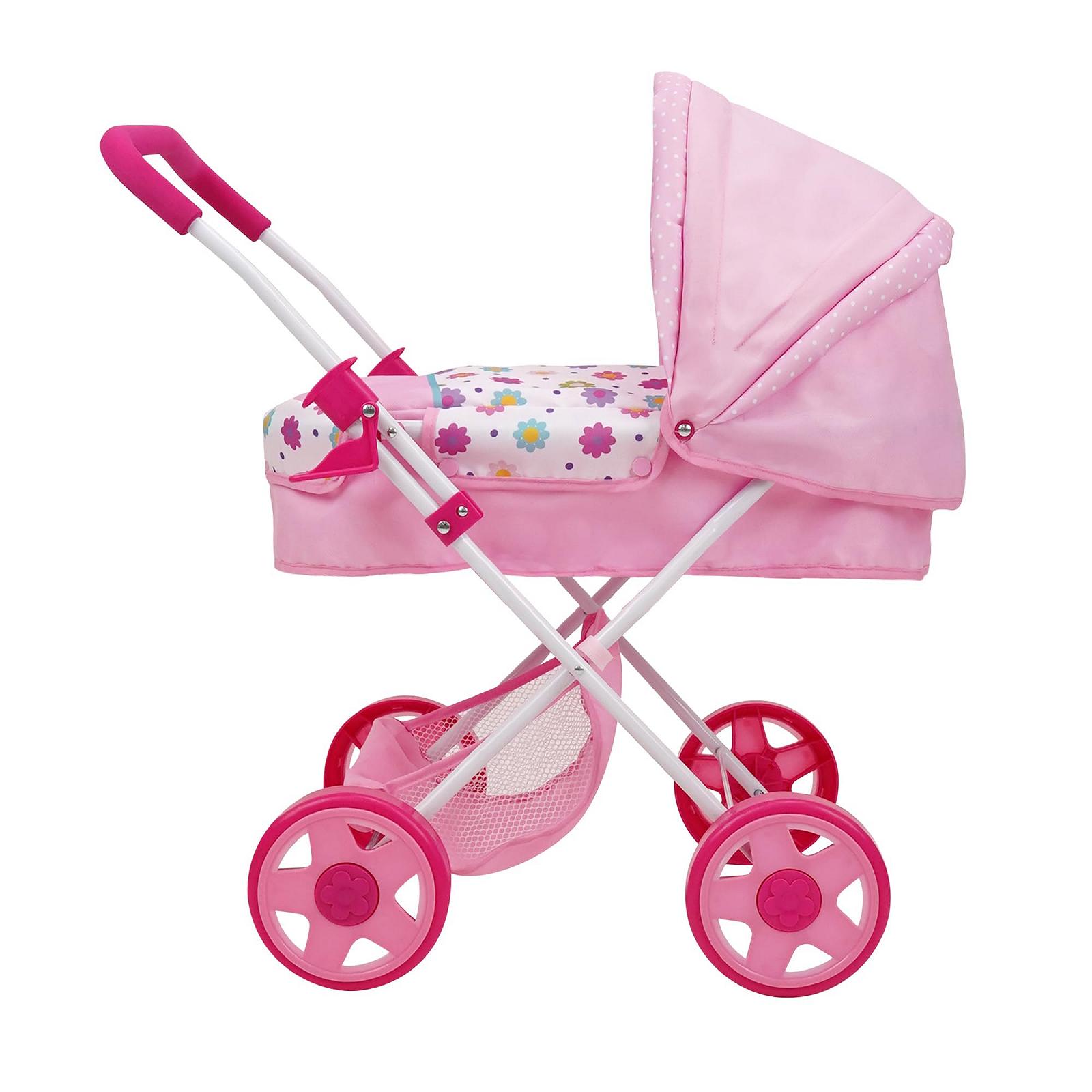 Коляска для кукол 509 Crew Daisy с большой складной навесом, корзиной для хранения & люлькой, игровая набор для детей 3+ (весенний розовый), фото №3 Коляска для кукол 509 Crew Daisy с большой складной навесом, корзиной для хранения & люлькой, игровая набор для детей 3+ (весенний розовый), фото №3