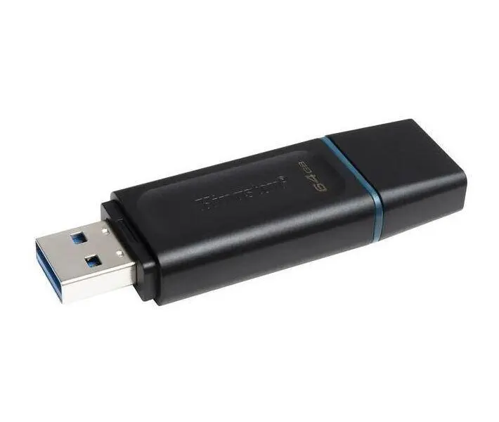 USB флеш-накопичувач Kingston 64GB DT Exodia 3.2 Black/Teal (DTX/64GB), фото №4