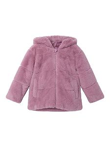 Куртка NAME IT Для девочек Nmfmila Faux Fur Jacket W Hood Pb Короткая куртка - Фото 1