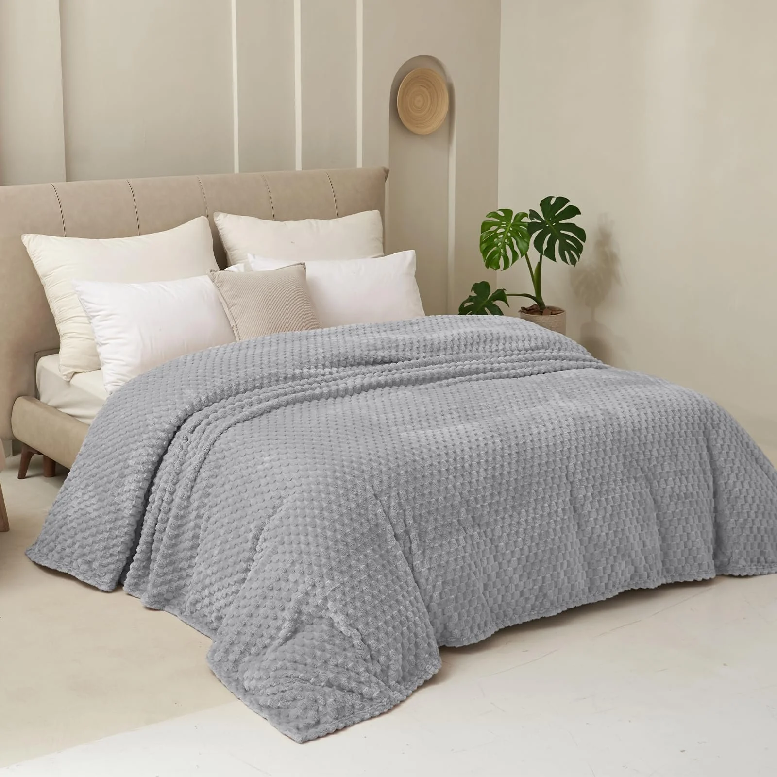Покривало Good Nite Фланель Плед Пухнастий Сірий 150 x 200 см, фото №9