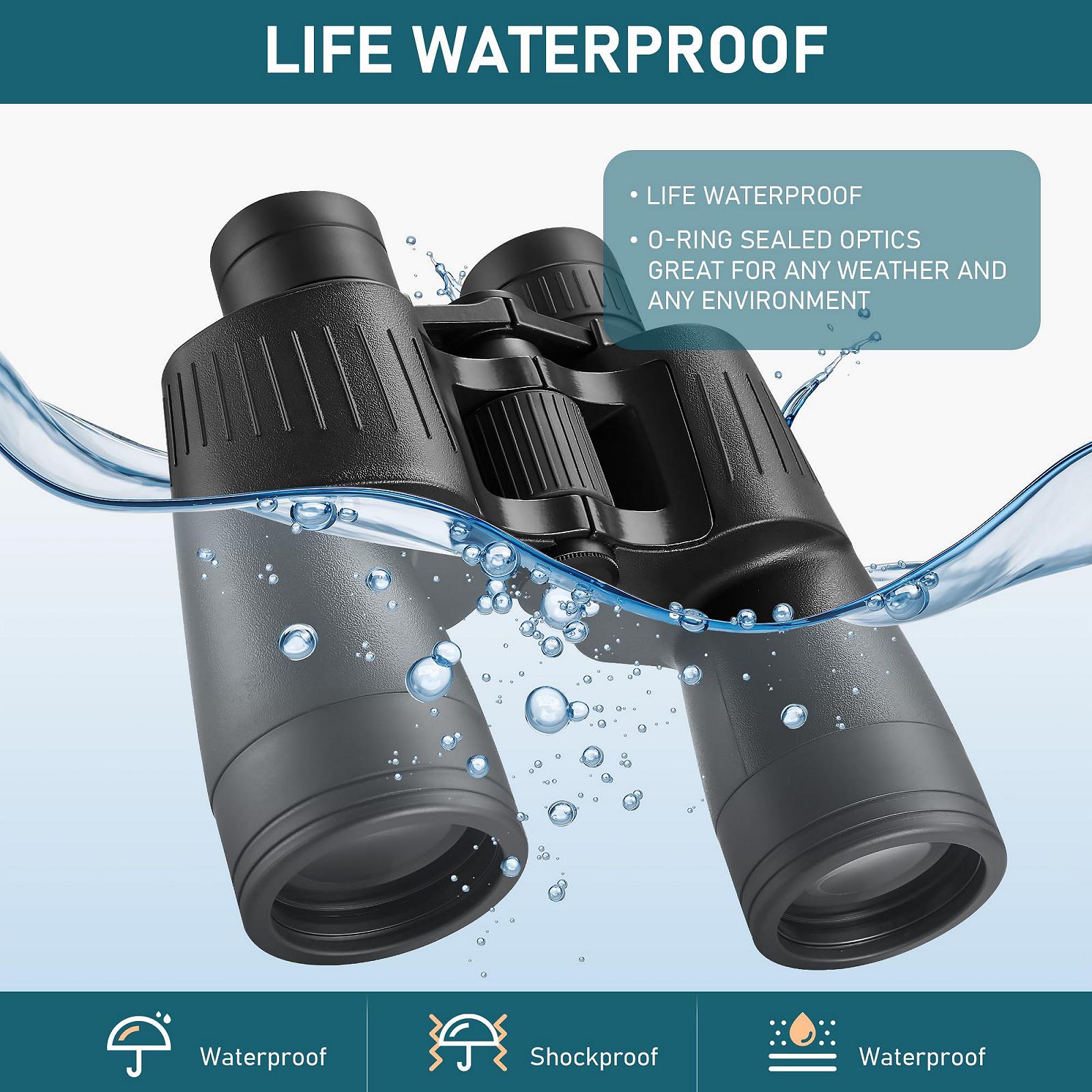 Бінокль HD Porro Prism 7x50 BAK4 Prism FMC Lens Водонепроникний Компактний, фото №3