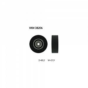 Ролик обводной/направляющий поликлинового ремня SKF VKM 38206 для BMW средний верхний - Фото 1