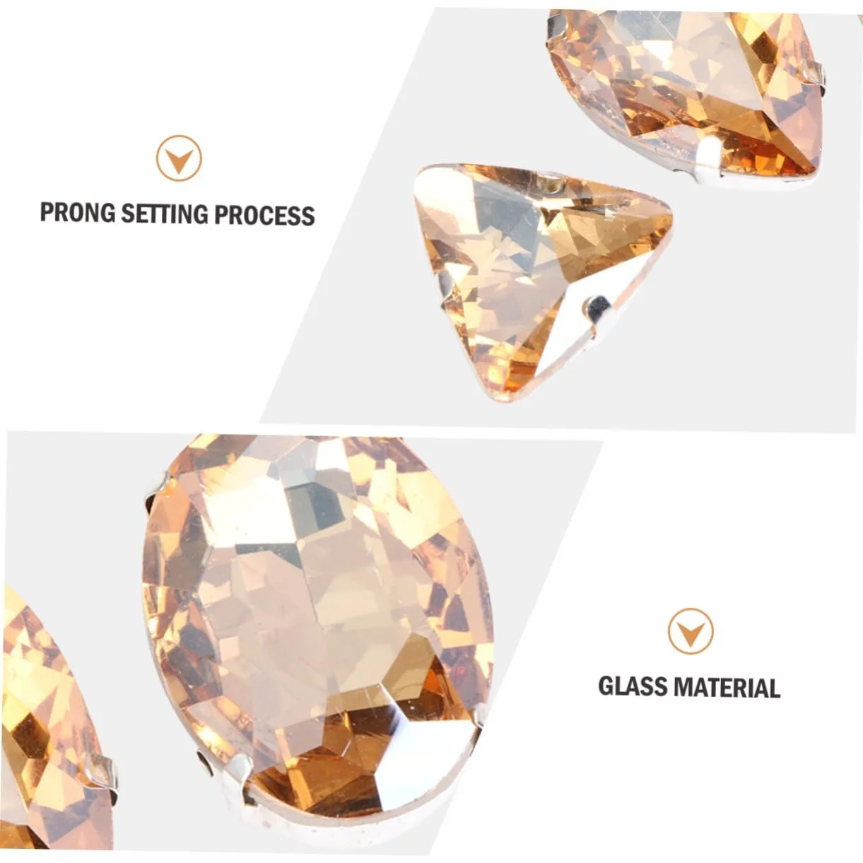 Стразы Стеклянные Operitacx Каплевидной формы Смешанная форма 150 шт., фото №6