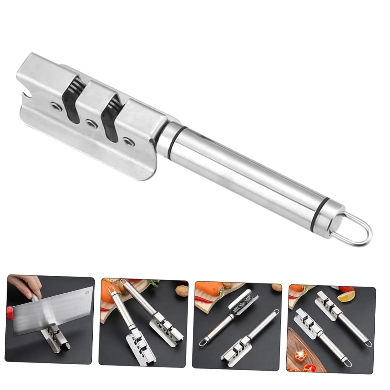 Точилка для ножів ERINGOGO Edelstahl ергономічна з подвійною лінією заточування, фото №8