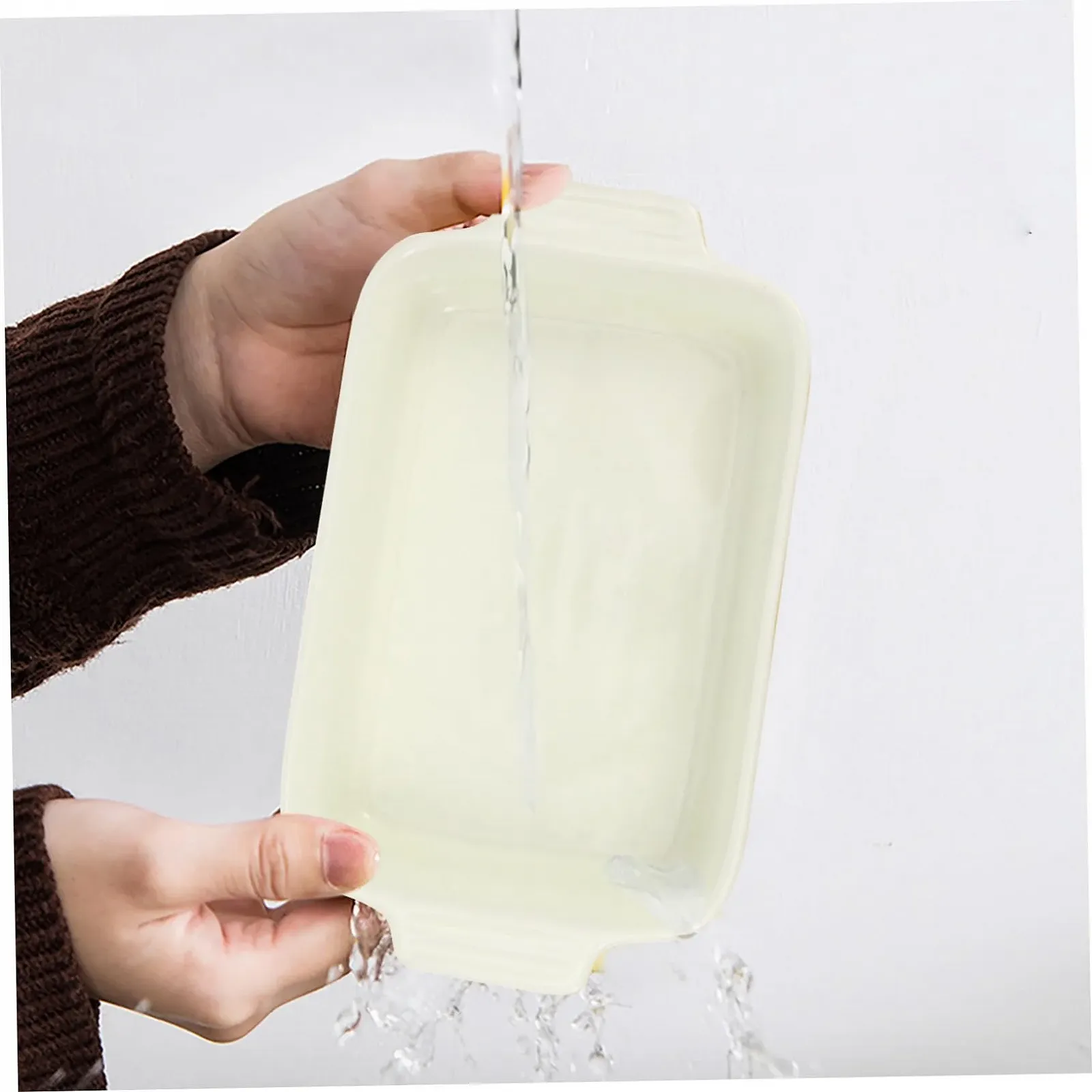 Форма для запекания Gatuida керамическая с двойными ручками термостойкая штабелируемая, фото №5 Форма для запекания Gatuida керамическая с двойными ручками термостойкая штабелируемая, фото №5