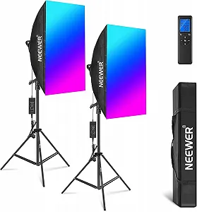 Купить Комплект студийного освещения Neewer RGB LED Softbox NW48-RGB Черный - Фото 1 Комплект студийного освещения Neewer RGB LED Softbox NW48-RGB Черный - Фото 1