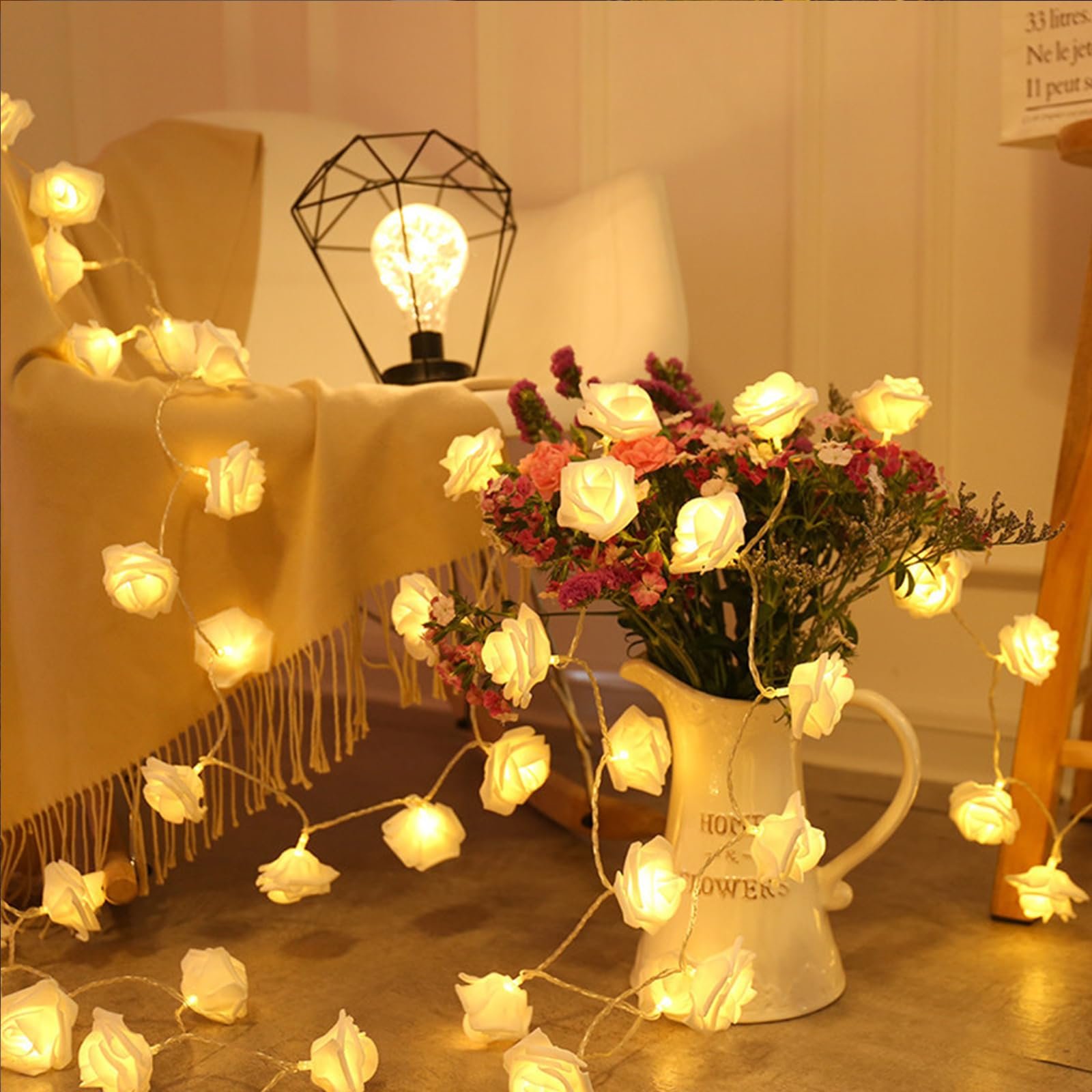 Гірлянда ENLACE Троянда 1,5 м 10 LED Теплий Білий, фото №5