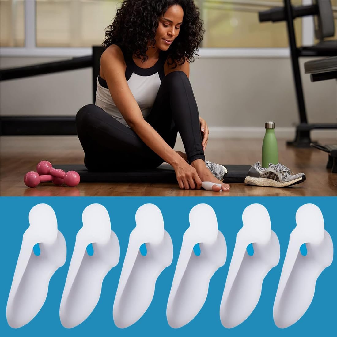 Роздільник для пальців ніг Силіконовий Hallux Прозорий (6 шт.), фото №5 Роздільник для пальців ніг Силіконовий Hallux Прозорий (6 шт.), фото №5