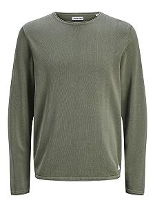 Чоловічий в'язаний джемпер JACK & JONES Однотонний в'язаний джемпер - Фото 1