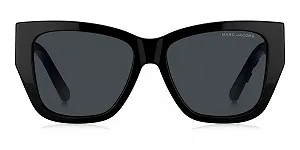 Унисекс Солнцезащитные очки Marc Jacobs Marc 695/S 80s 55/16/145 Черно-белые synthetic.ua - Фото 1