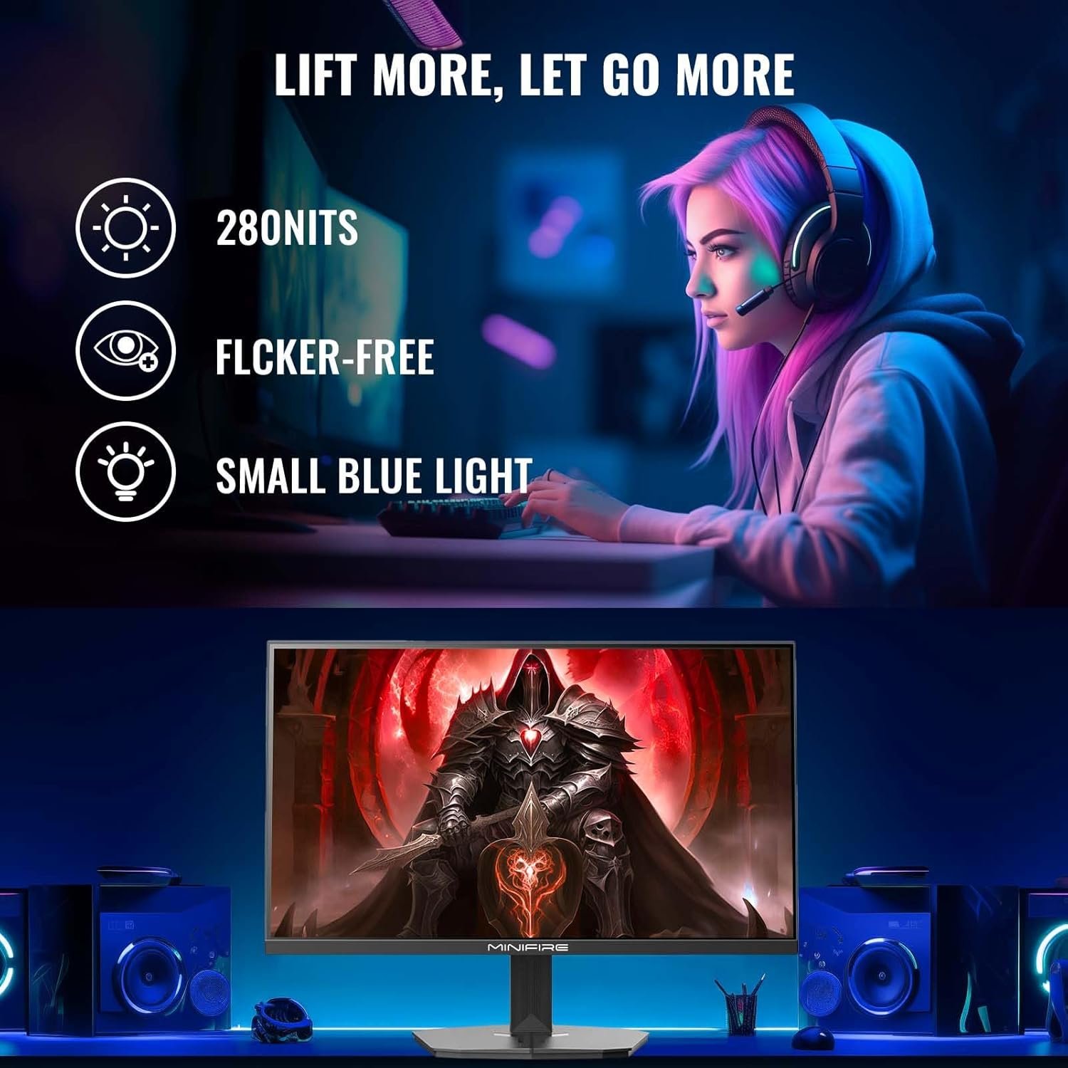Монітор 24" Minifire Gaming MFG24F4L Full HD VA 180 Гц, фото №5
