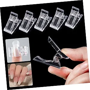 Фиксирующие клипсы для ногтей PACKOVE 12 шт Прозрачные synthetic.ua - Фото 1