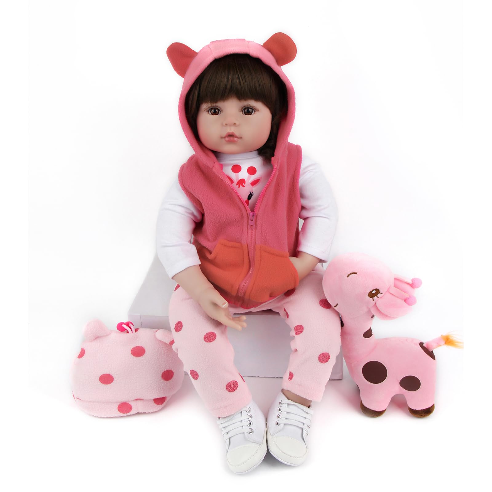 Кукла TYRUGD 20 Inch 50 cm Reborn Baby Doll Девочка Как Настоящий Ребёнок Мягкий Силиконовый Виниловый Реалистичная Ручная Работа Для Детей Подарок, фото №4