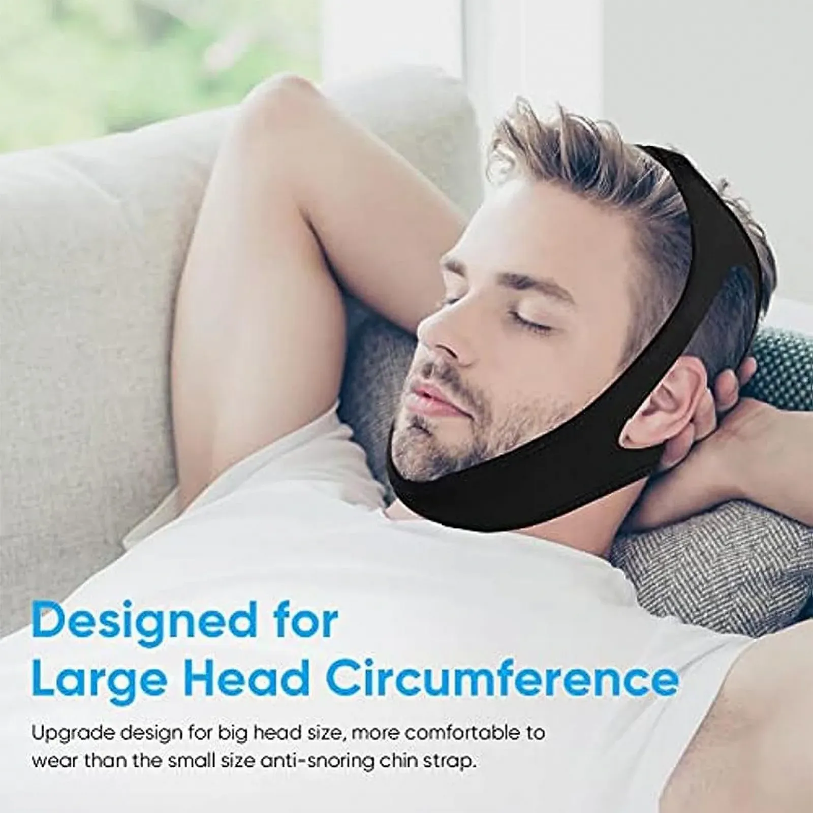 Ремінець на підборіддя проти хропіння HAMIL, регульований, дихаючий, фото №3 Ремінець на підборіддя проти хропіння HAMIL, регульований, дихаючий, фото №3