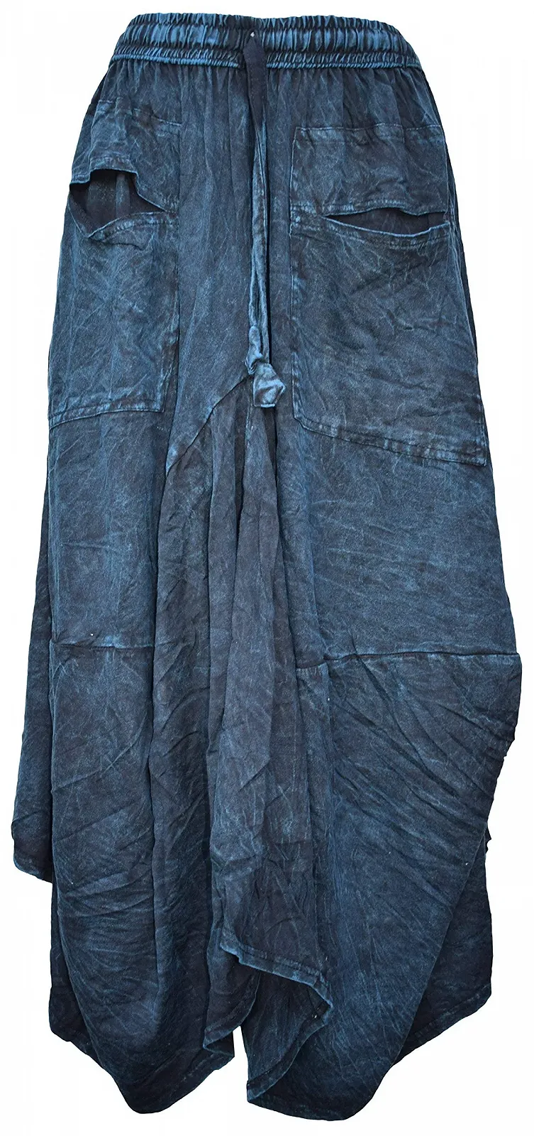 Спідниця Gheri Жіноча Бавовняна Потерті Відкриті Кишені Асиметрична, фото №1