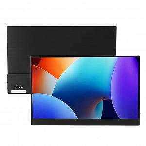 Монітор Portable 15.6 дюймів 1920 x 1080P 60Hz 16:9 USB C HDMI з чохлом із PU шкіри Чорний - Фото 1