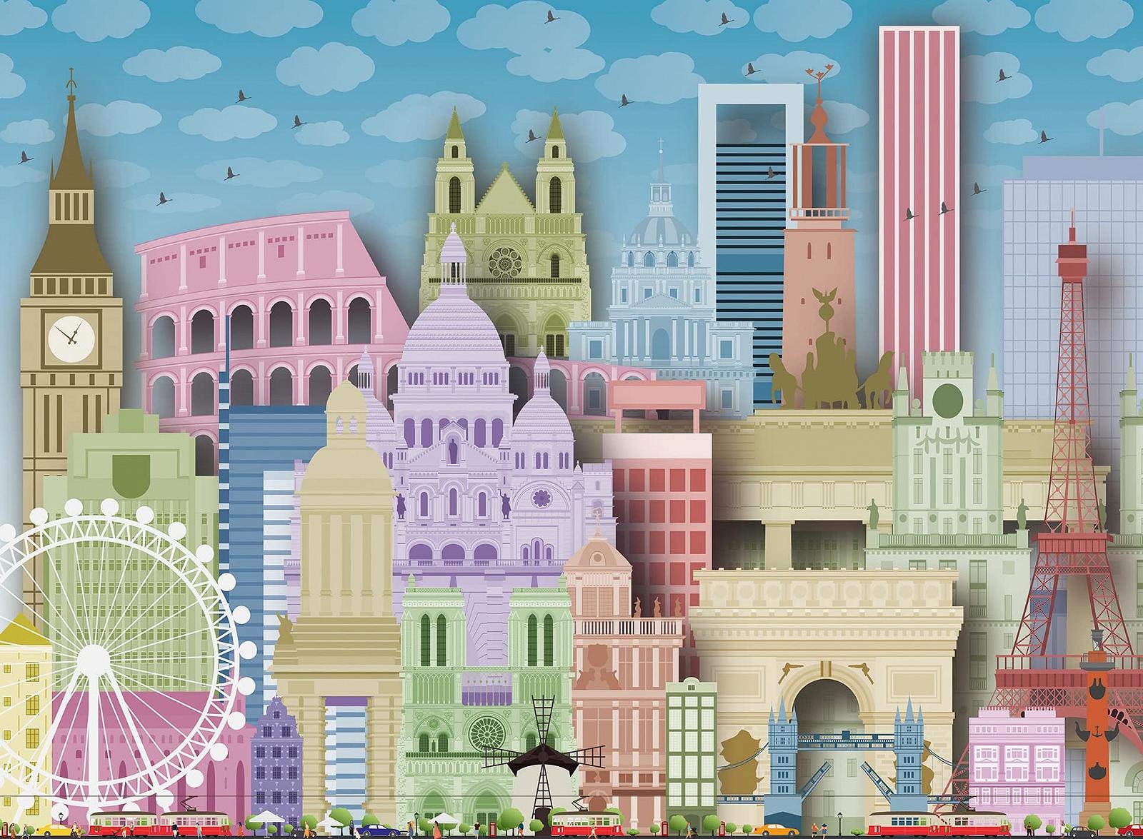 Детские пазлы Ravensburger 13355 Colourful Europe XXL 300 элементов, фото №2