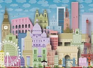 Детские пазлы Ravensburger 13355 Colourful Europe XXL 300 элементов synthetic.ua - Фото 1