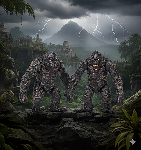 Кінг Конг King Kong Godzilla vs Kong, кінг конг іграшка, іграшка кінг конг, фігурки 9 см 2шт - Фото 1