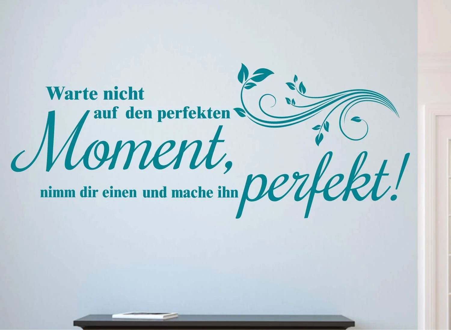 Наклейка на стіну timalo "Warte nicht auf den perfekten Moment" 11008 100 x 40 см Light Grey, фото №3