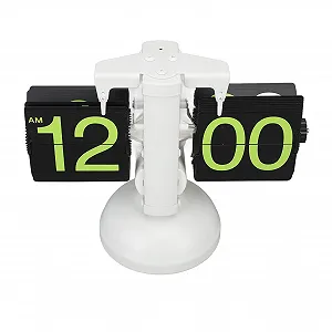 Цифровые часы PODSJD Retro, нержавеющая сталь 304, крупные цифры, механический флип-дизайн, простая настройка времени, прочный материал, минималистичный ретро-стиль для офиса (Type 6) - Фото 1