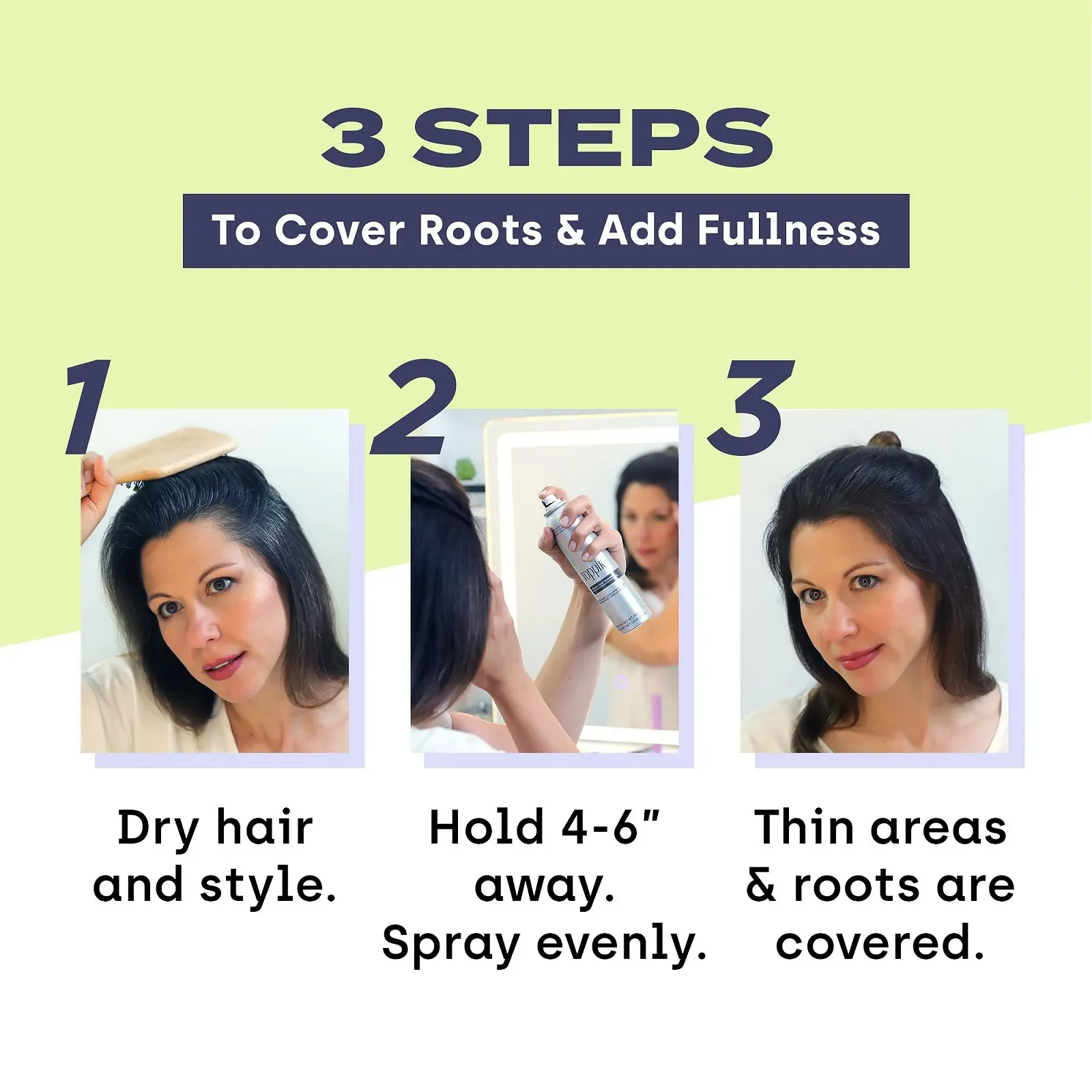 Спрей для загущення волосся TOPPIK Світло-коричневий 144г, фото №4