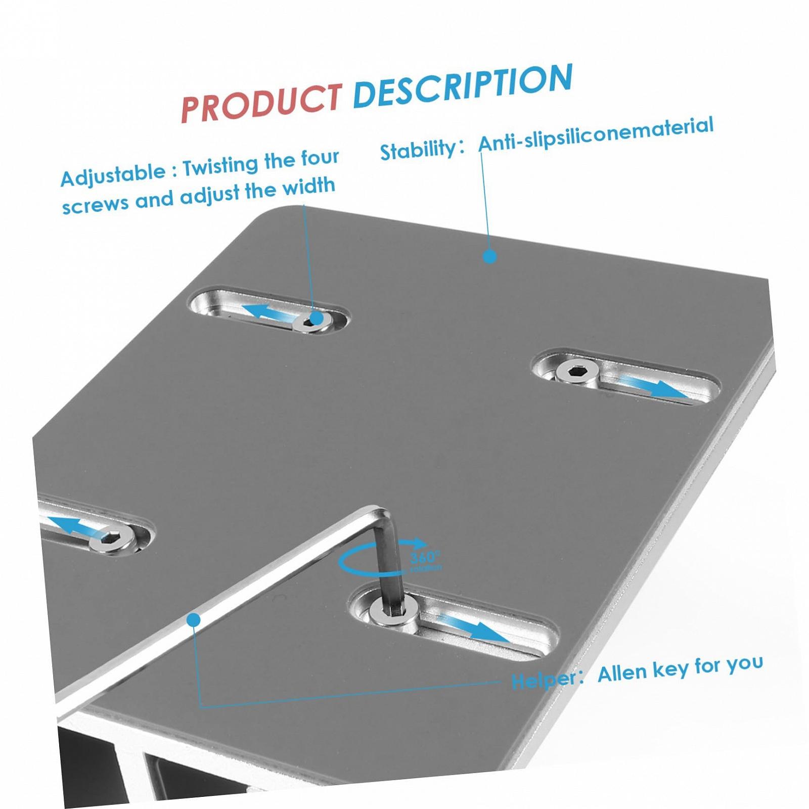 Подставка для ноутбука алюминиевая вертикальная стабильная для экономии места серебристая, фото №7 Подставка для ноутбука алюминиевая вертикальная стабильная для экономии места серебристая, фото №7