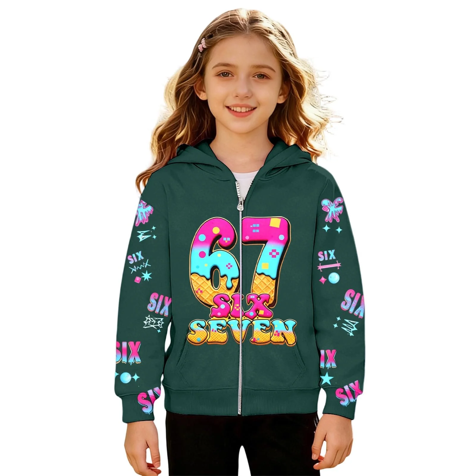 Худи Generisch для подростков, для девочек, удобный свитшот, детский пуловер, флисовый теплый дышащий повседневный модный предмет одежды для всех случаев, рубашка с длинными рукавами, куртка, фото №1