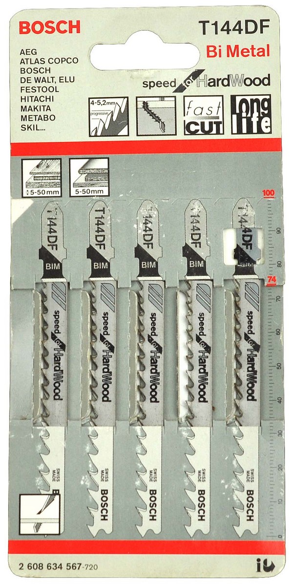 Пілка для Bosch T144DF 5шт по дереву 2608634567 арт.pilset030, фото №1 Пілка для Bosch T144DF 5шт по дереву 2608634567 арт.pilset030, фото №1