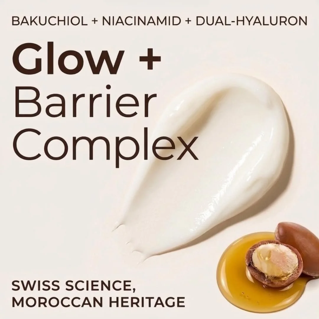 Денний крем ZAYNA Desert Glow Light Day Cream з аргановою олією, ніацинамідом, бакучіолом та гіалуроном 50 г, фото №3
