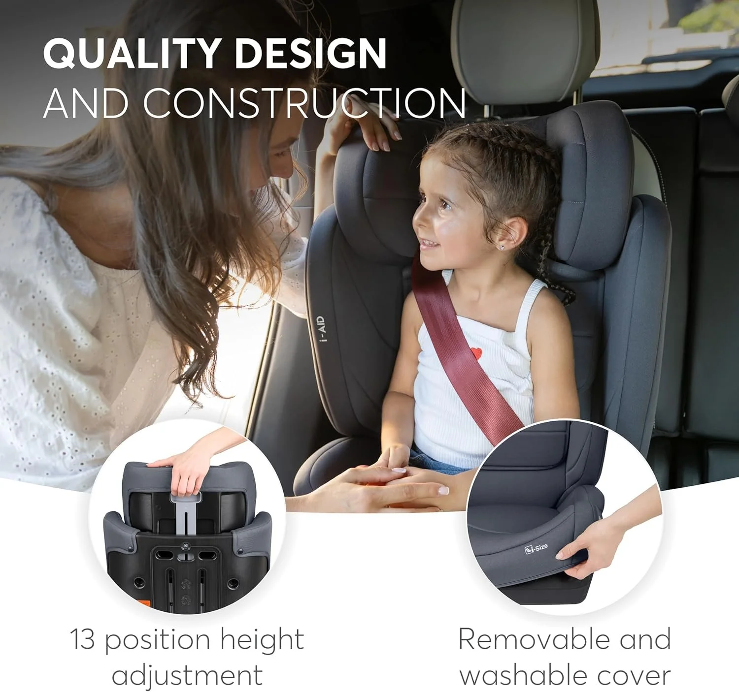 Детское автокресло KikkaBoo i-AID i-Size/100-150 см/Черное, фото №7 Детское автокресло KikkaBoo i-AID i-Size/100-150 см/Черное, фото №7