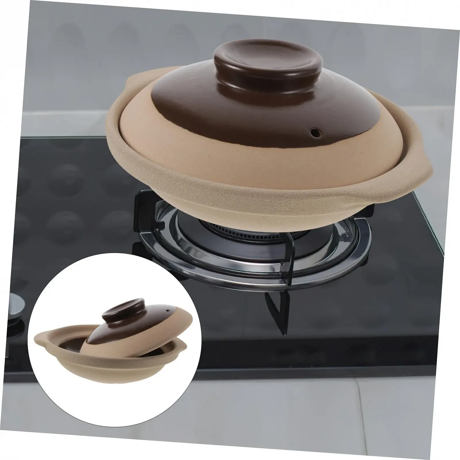 Каструля керамічна традиційна глиняна для газової плити термостійка, фото №7