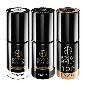 Гель-лак Boska Nails Набор Белый и Чёрный White Angel 301 & Black Hell 302 - Фото 1