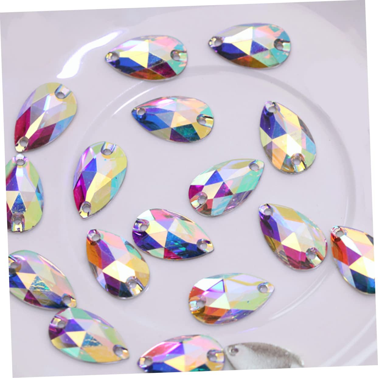 Прикраси COHEALI, 50 шт., Хелловін, плоска задня частина, кришталева перлина, фото №3