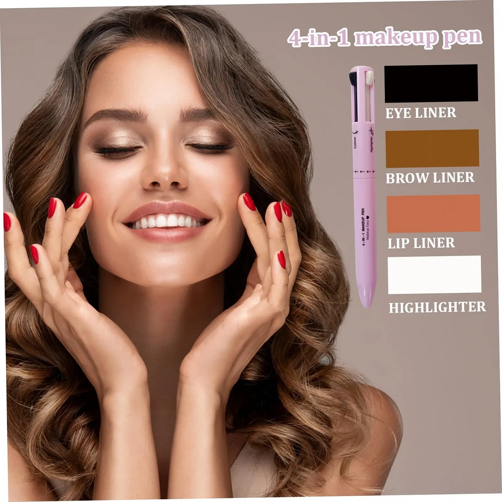 Карандаш для макияжа 4-в-1 Многофункциональный, фото №2