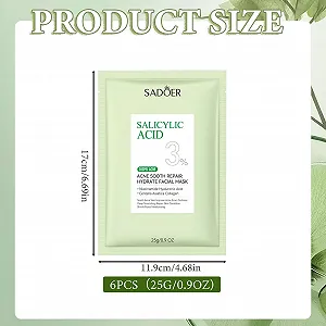 Тканевая маска Набор 12 штук Daily Care для лица Увлажняющие маски для различных потребностей кожи, Ниацинамид, Гиалуроновая кислота, Центелла азиатская Увлажняющая маска - Фото 1