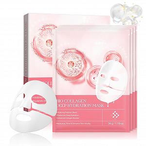 Маска для обличчя WEILAOK Organic Collagen Real Deep, органічна, 4 шт - Фото 1