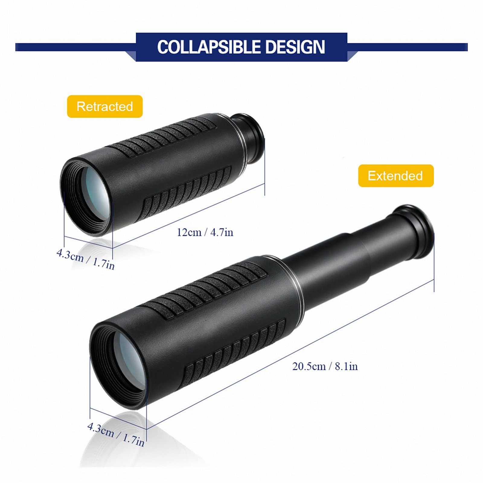 Монокуляр QHYTL 12x30 HD для професійного полювання та спостереження за птахами BAK4, фото №6