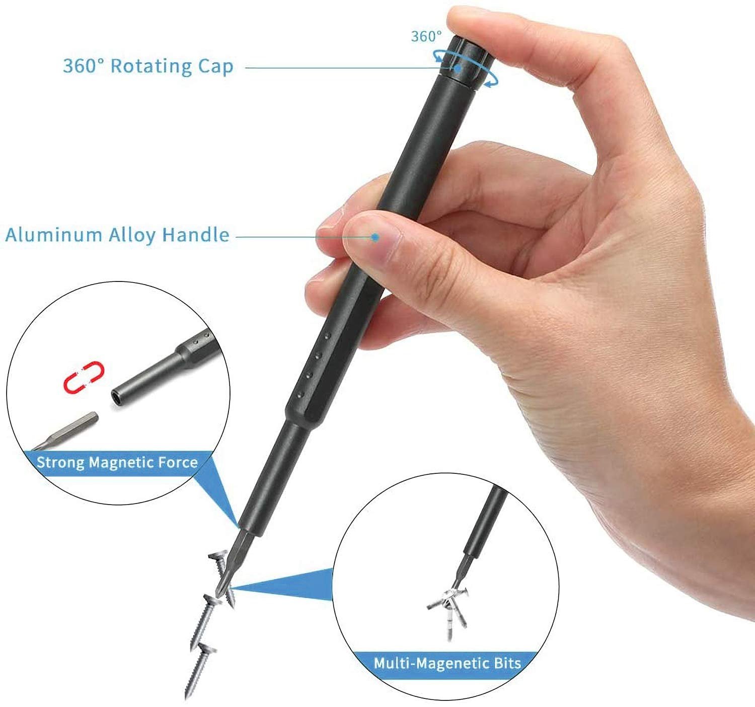 Набір викруток Precision 49 в 1 Electronics Tool Kit S2 Tool Steel Срібний, фото №5