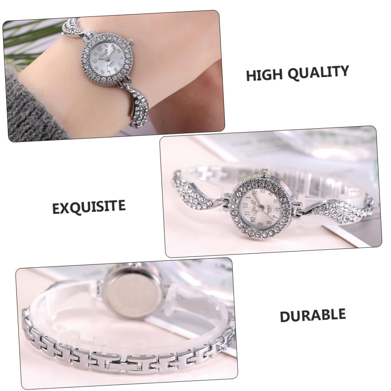 Кварцевые Часы LIFKOME Модные Женские с крыльями из страз для отдыха и вечеринок, серебряный, фото №7