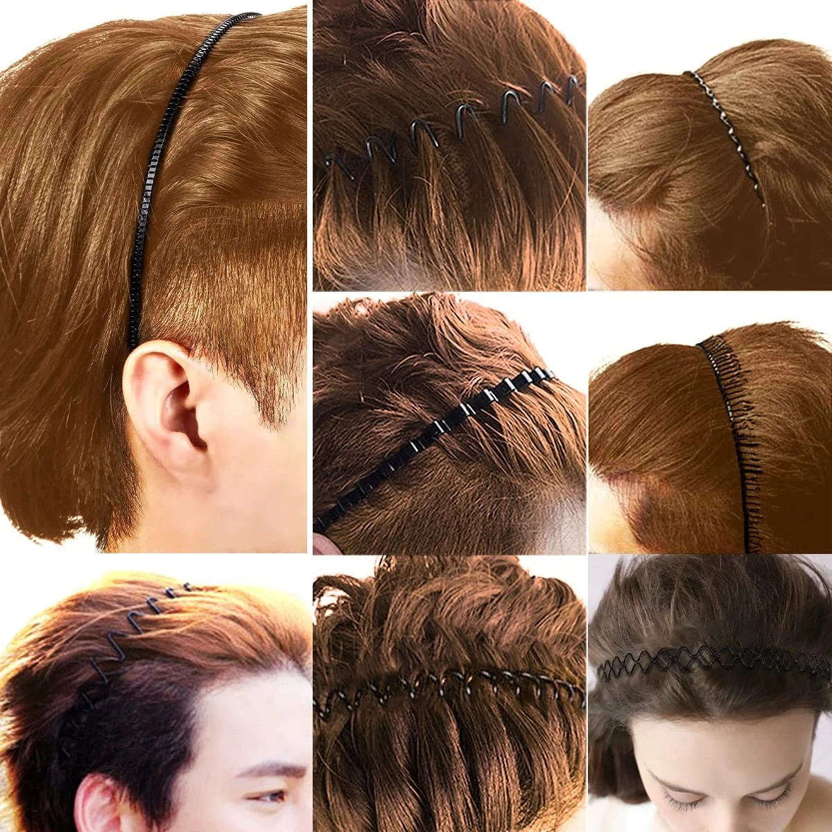 Унісекс металева хвиляста Обруч на голову, фото №3