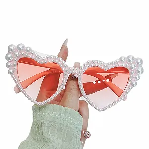 Сонцезахисні Окуляри ONDIAN Party Жіночі З інкрустацією з намистин Для вечірок - Фото 1