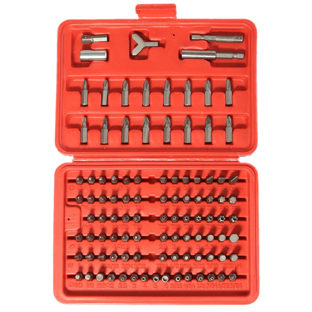 Набор биты Torx Hex Tamperproof Chrome Vanadium 100 с кейсом, фото №3
