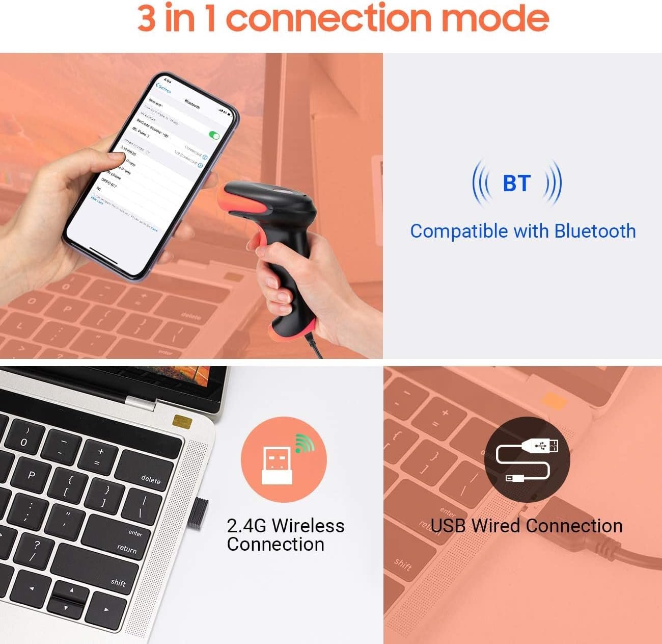 Сканер Tera HW0002-O Чорний-помаранчевий, фото №3 Сканер Tera HW0002-O Чорний-помаранчевий, фото №3