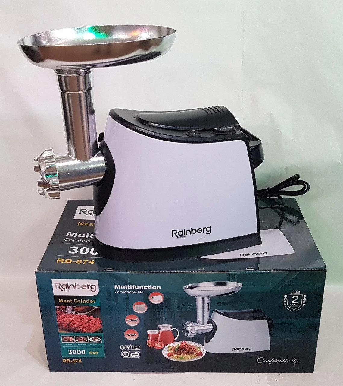 Электромясорубка с соковыжималкой Rainberg RB-674 3000W, фото №2 Электромясорубка с соковыжималкой Rainberg RB-674 3000W, фото №2