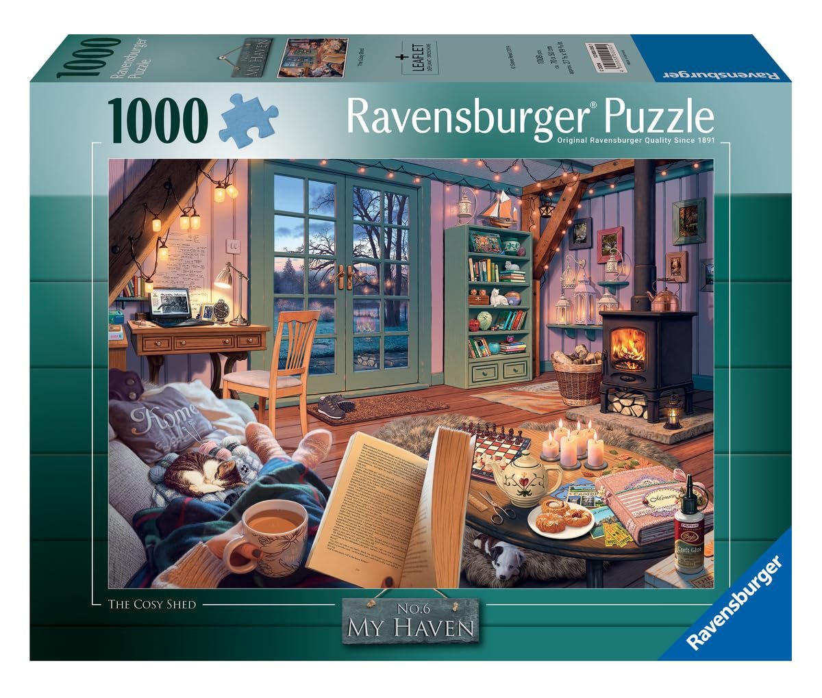 Пазл Ravensburger The Cosy Shed (1000 Piece Version of Cozy Retreat), 1000 деталей, Softclick Technology, фото №2
