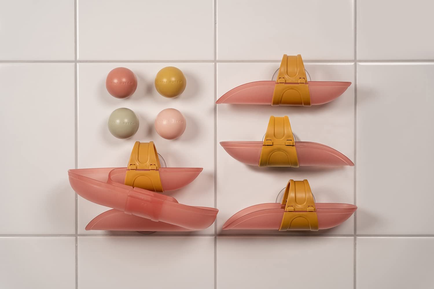 Іграшка для ванни Little Dutch Конструктор для ванни з кульками Рожевий, фото №9